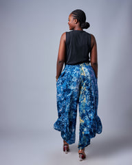 Women's Abstract Tie-Dye Palazzo Pants