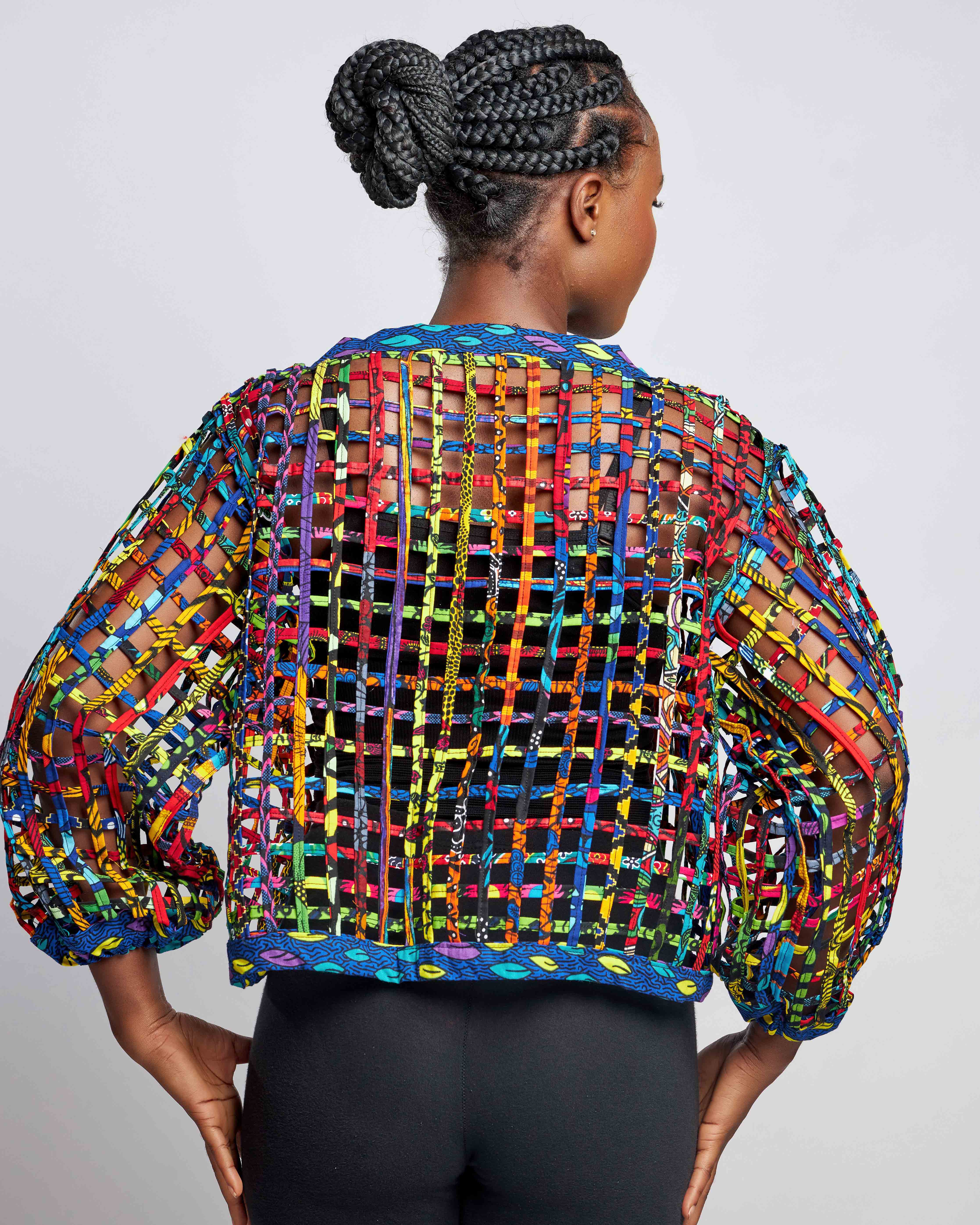 Ankara Women's Mesh Mini jacket