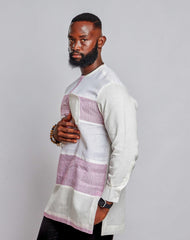 Men's Linen Patched Shirt (Long Sleeve) - YvonneEx