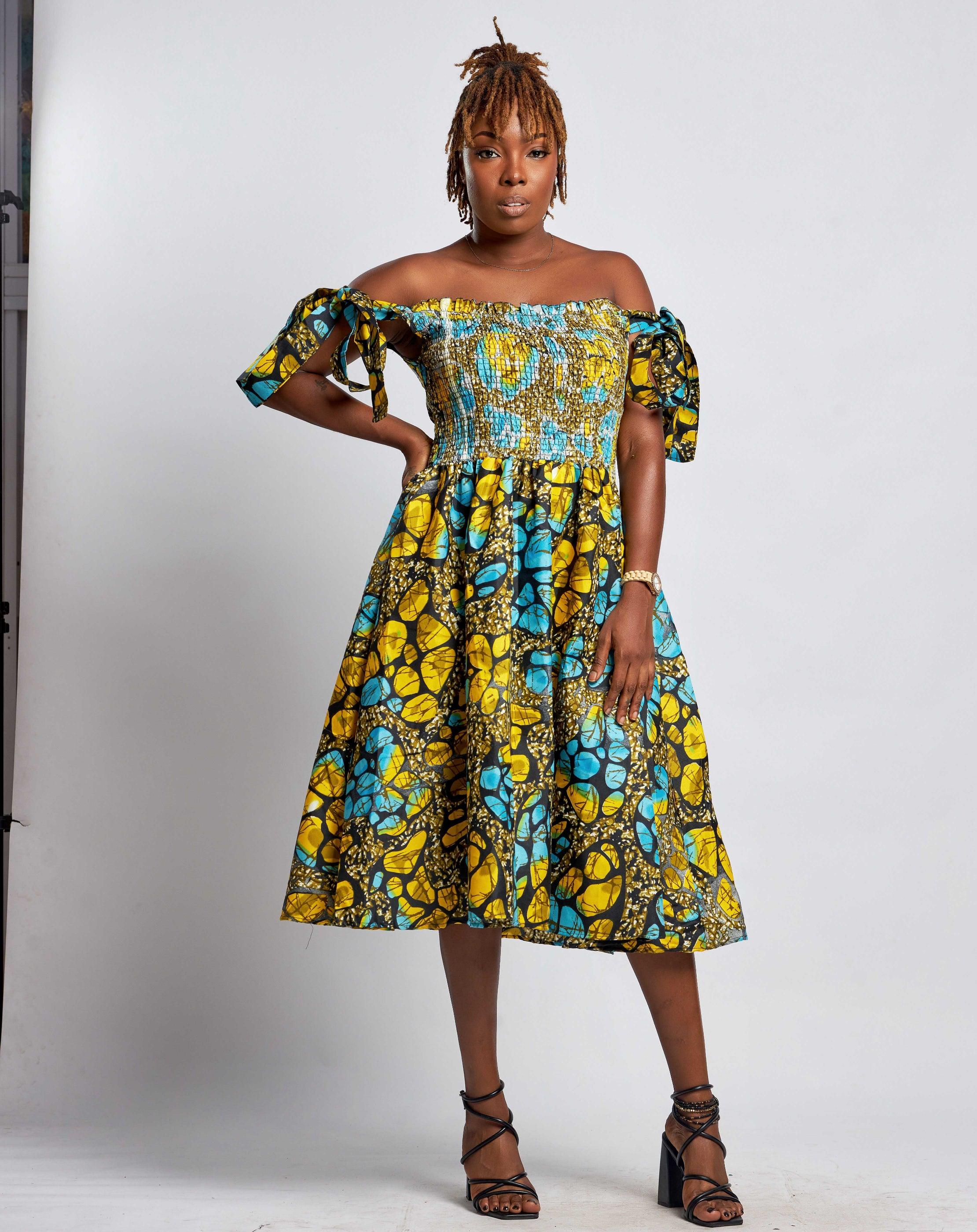 strip design dress Teal Green Strip Design One Piece Dress at Rs.1199/Piece in bangalore offer by Genzee