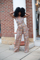 Blossom African Print Infinity Jumpsuit
