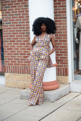 Blossom African Print Infinity Jumpsuit