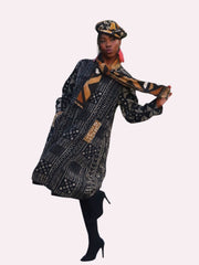 Authentic Handwoven Mud Cloth Akua Jacket Dress