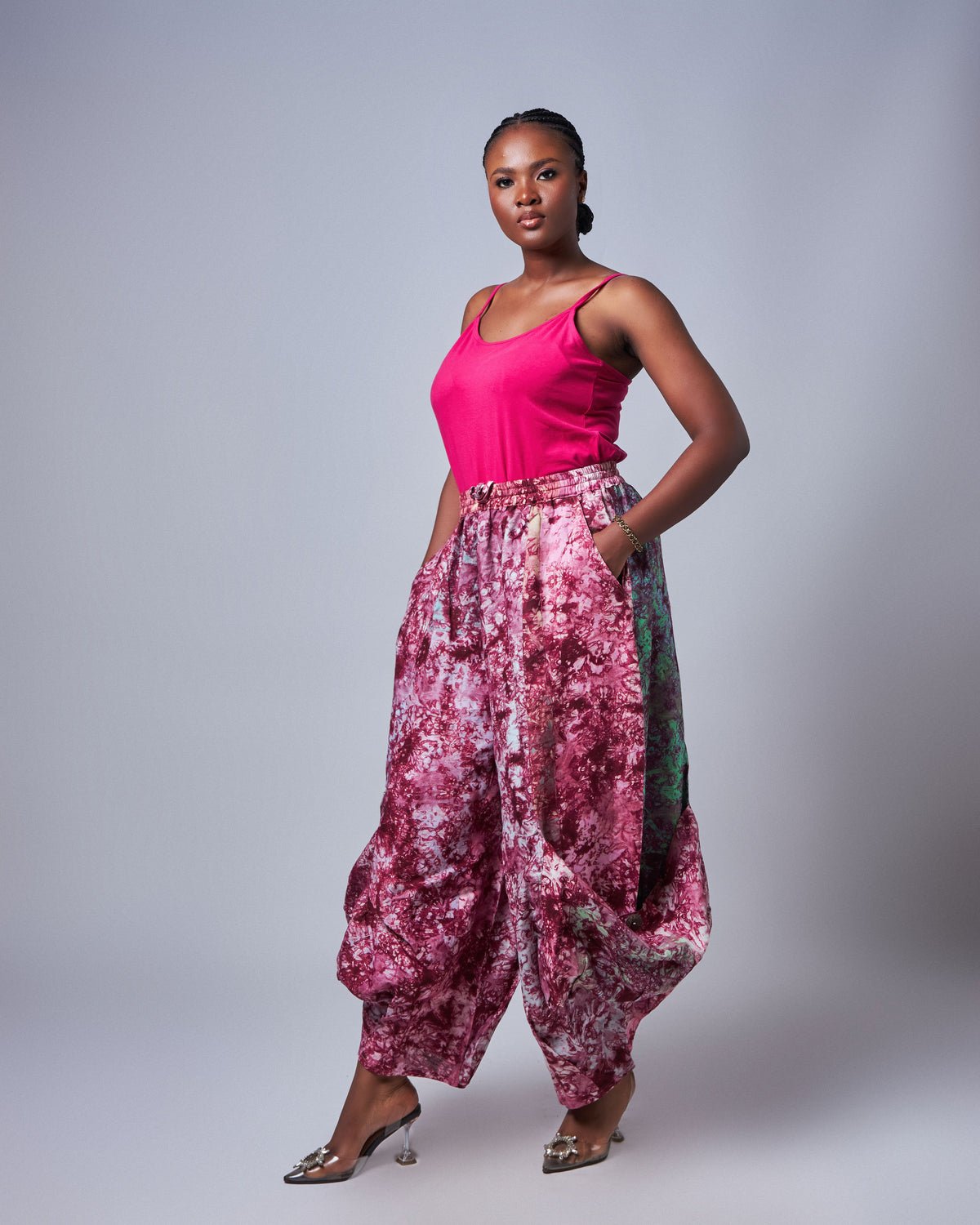 Women's Marble-Dye Palazzo Pants