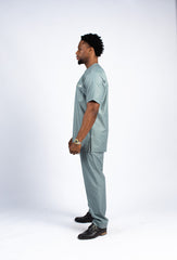 Men's Sage Green Modern Tunic & Trouser Set