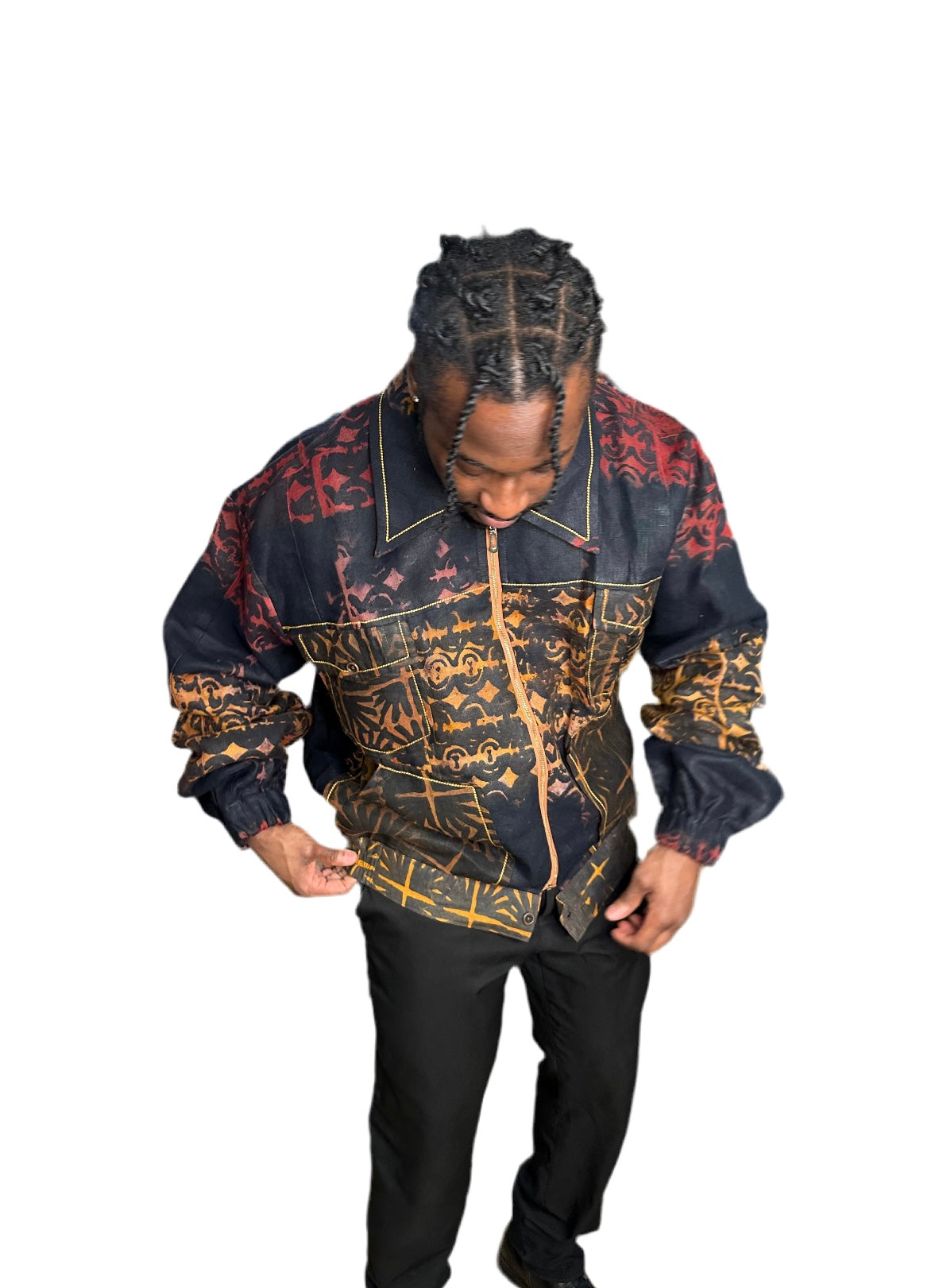 Batik Linen Patch Jacket