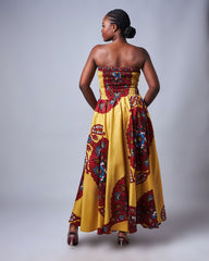 Ankara Women Elastic Maxi Dress