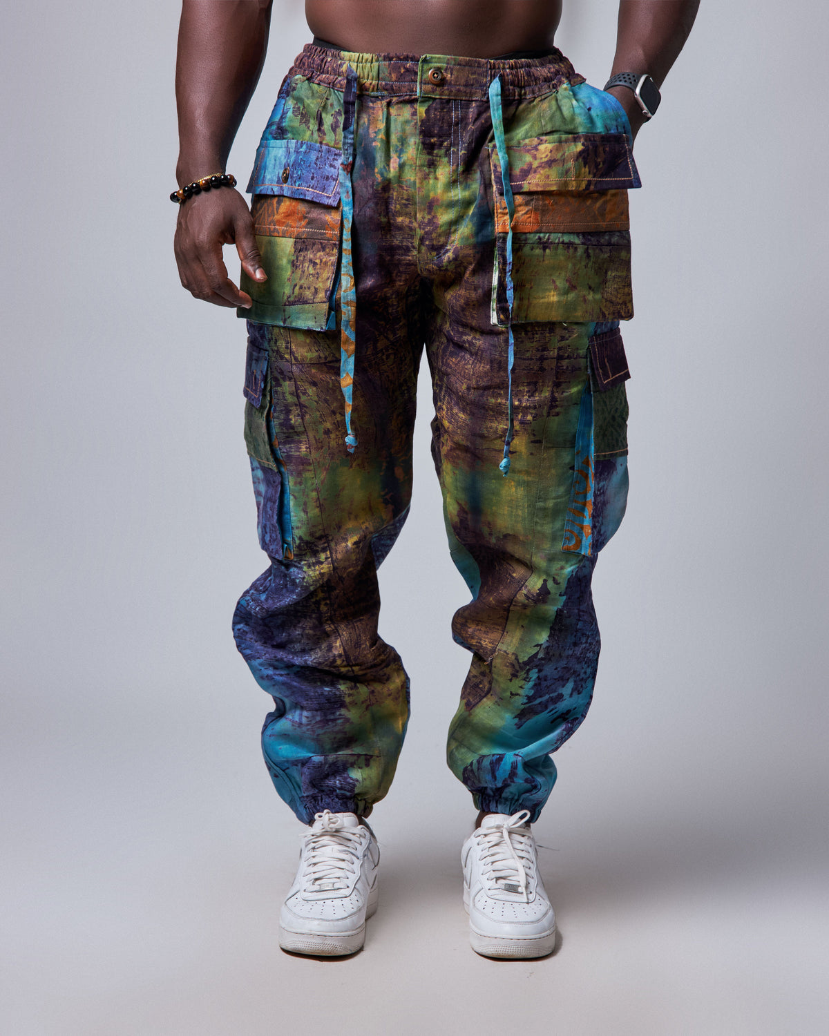 Heritage Batik Linen Cargo Pants