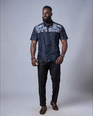 Denim Patch Shirt (Slim Fit)
