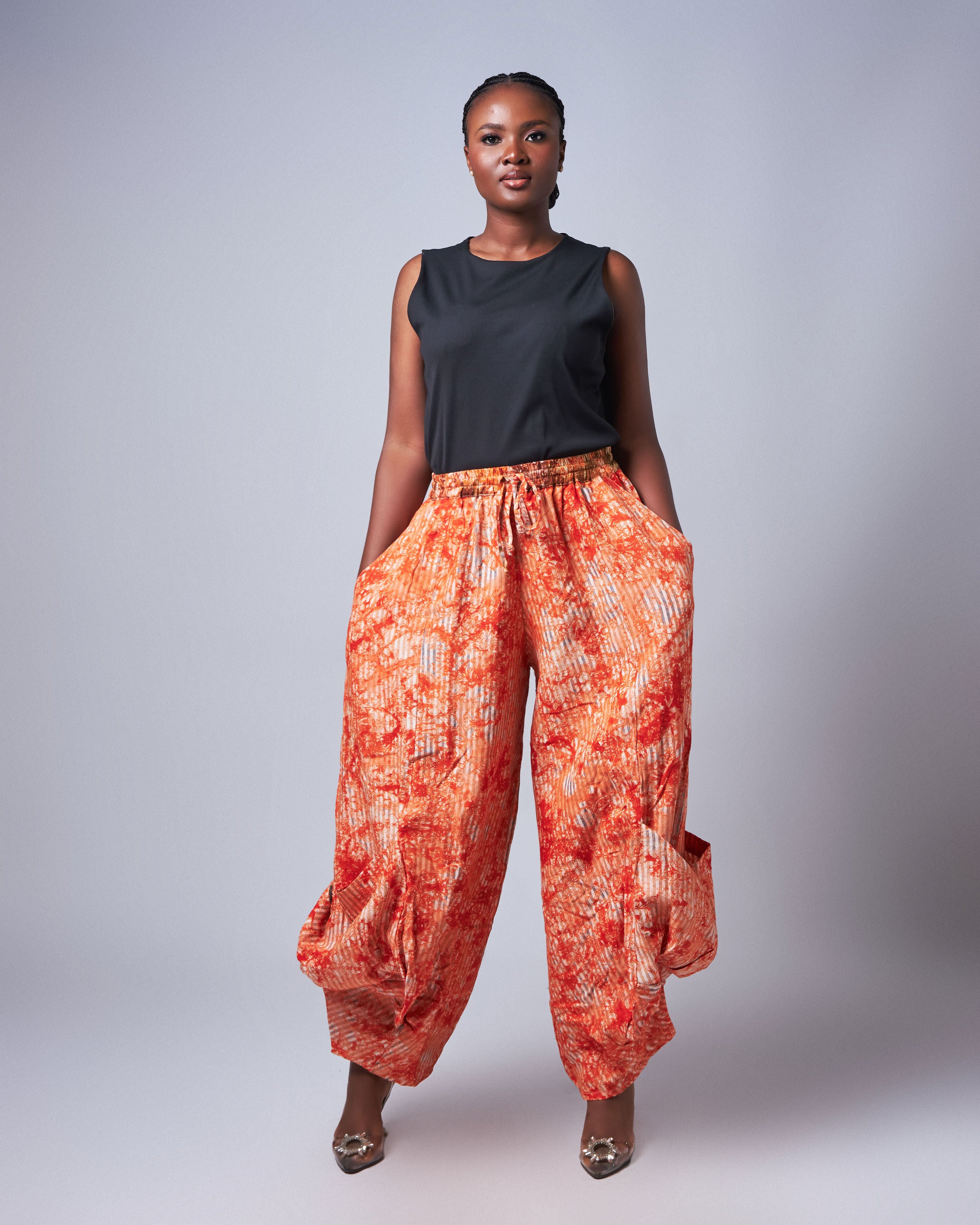 Women's Marble-Dye Palazzo Pants