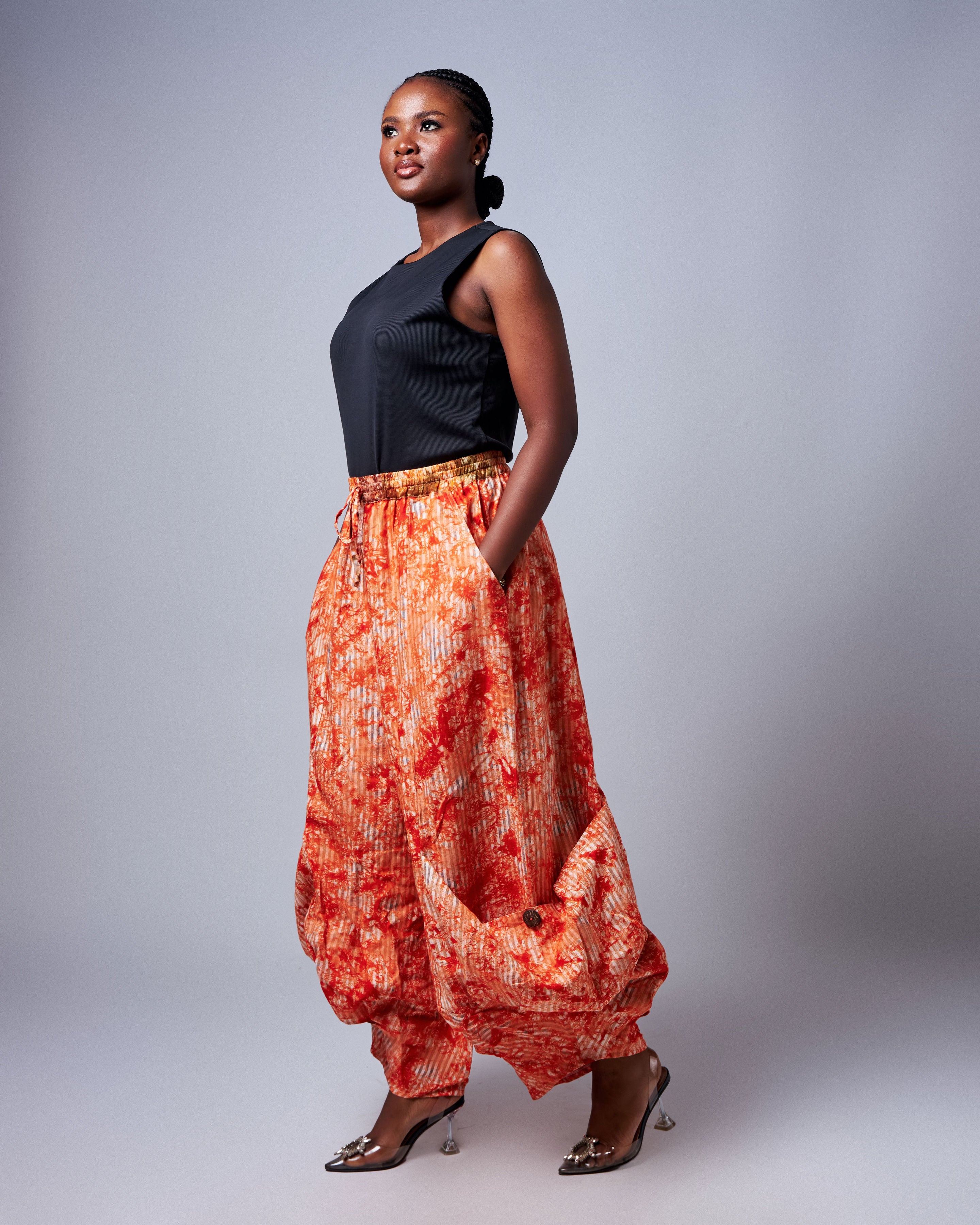 Women's Marble-Dye Palazzo Pants