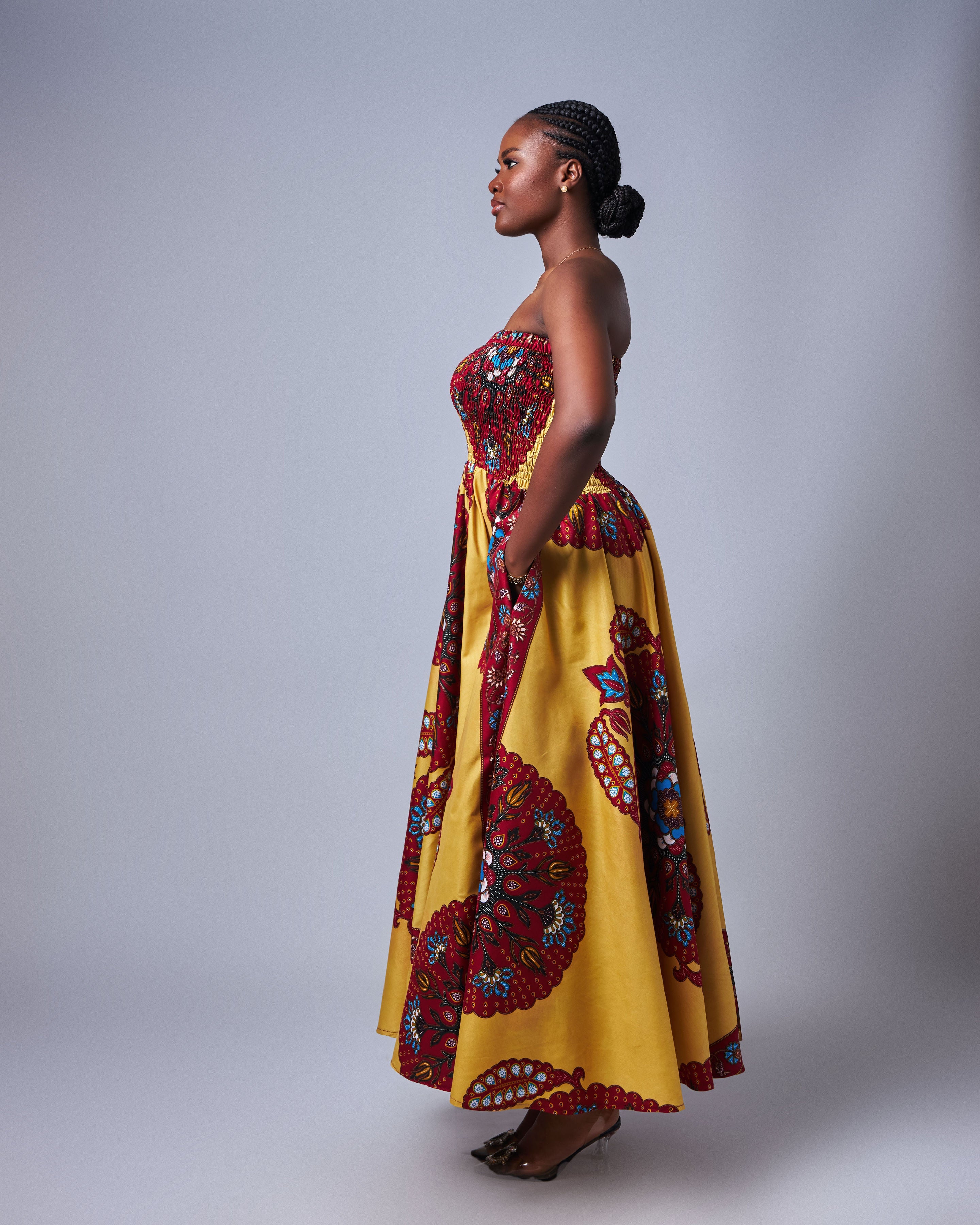 Ankara Women Elastic Maxi Dress