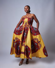 Ankara Women Elastic Maxi Dress