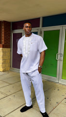 Polished Cotton Men's Short Sleeve with Embroidery