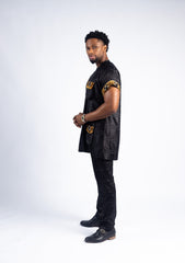 Men’s Mud-Cloth Patch Suit Set