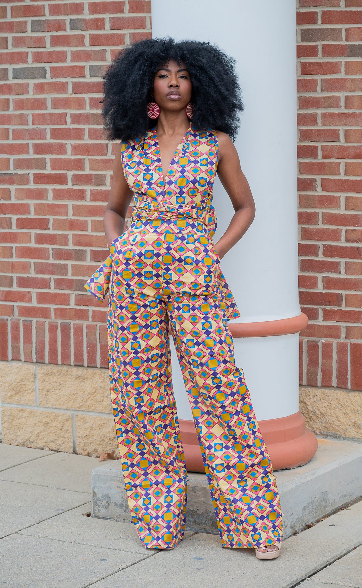 Blossom African Print Infinity Jumpsuit