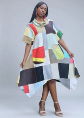 Linen Patched Dress