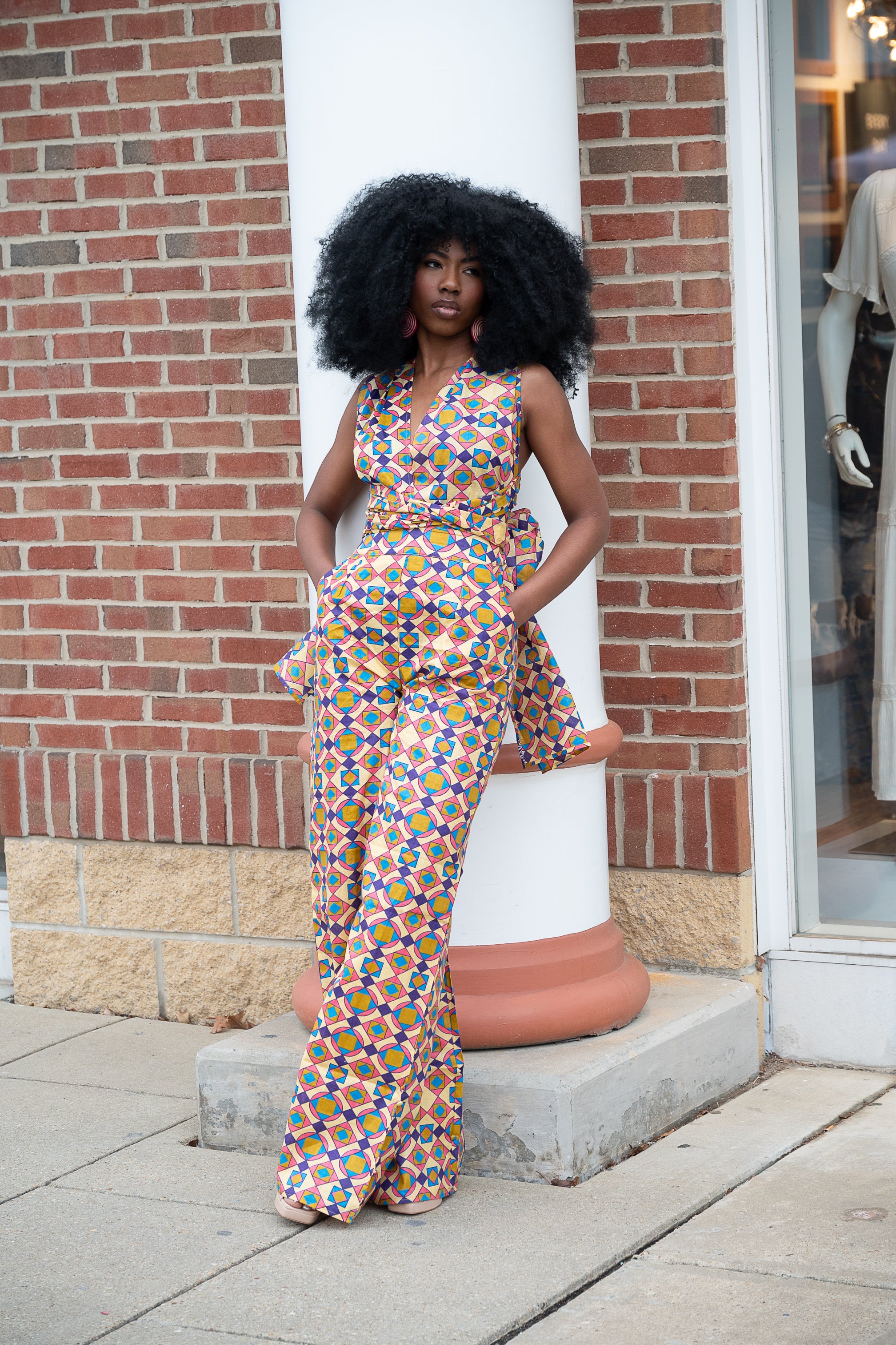 Blossom African Print Infinity Jumpsuit