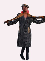Authentic Handwoven Mud Cloth Akua Jacket Dress