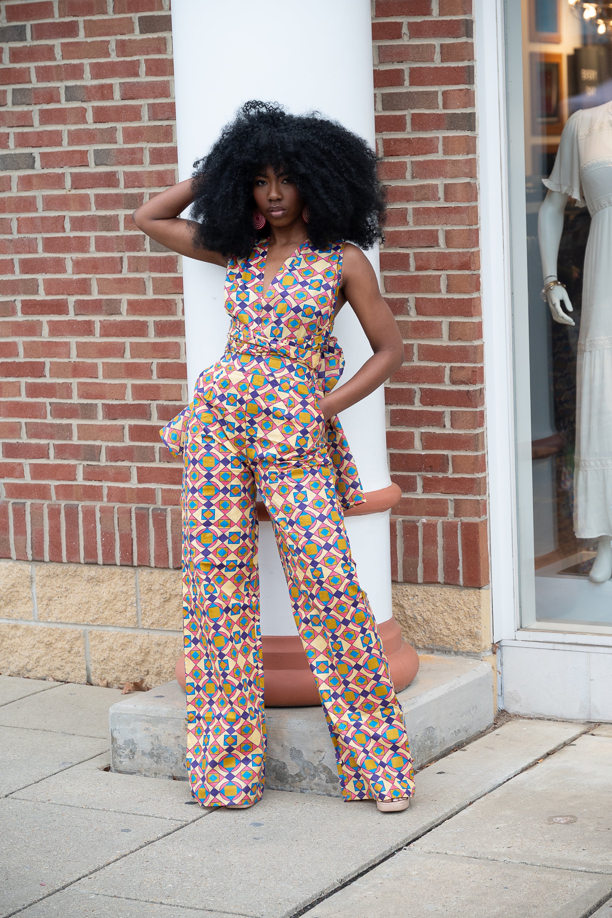 Blossom African Print Infinity Jumpsuit