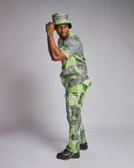 Men’s Modern African Print Two-Piece Cargo Set