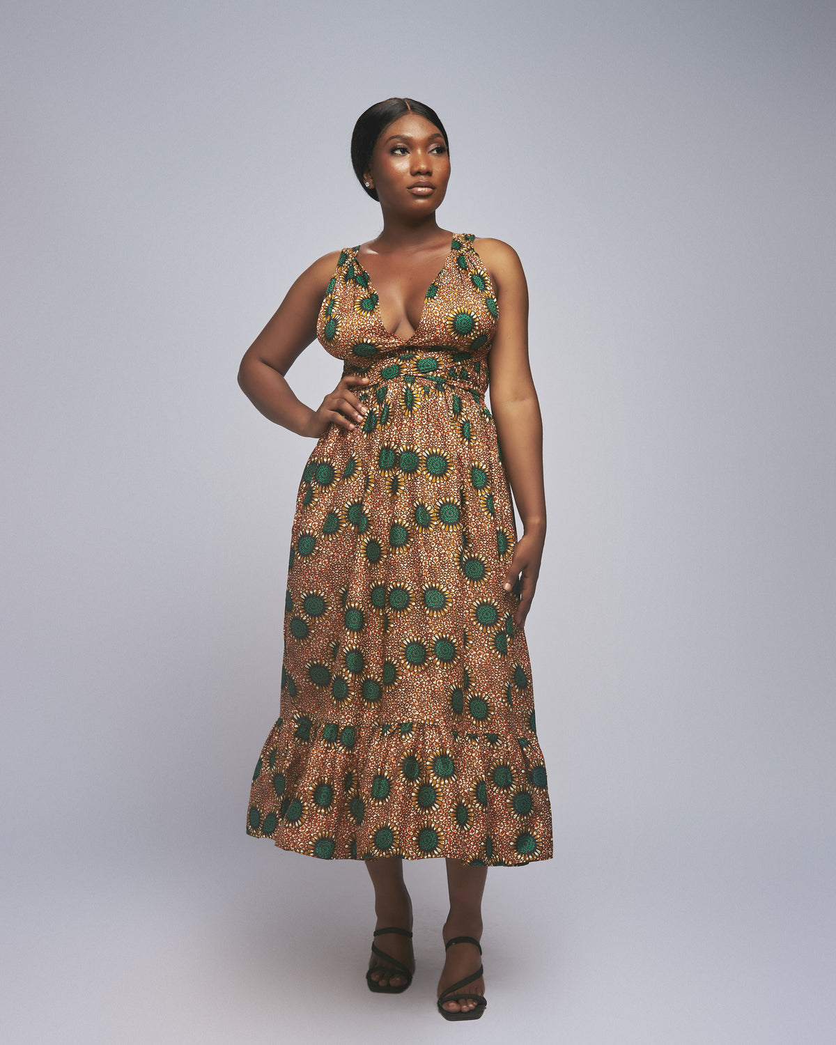Ankara Halter Midi Dress