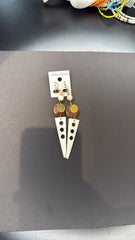 Geometric Boho Dangle Earrings – Retro Triangle & Disc Statement Jewelry