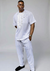 Polished Cotton Men's Short Sleeve with Embroidery