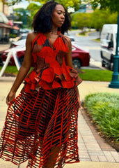 YaaYaa Set - Ntoma Blouse with Mesh Skirt