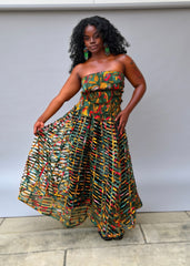 Luxury Wax Print Mesh Skirt