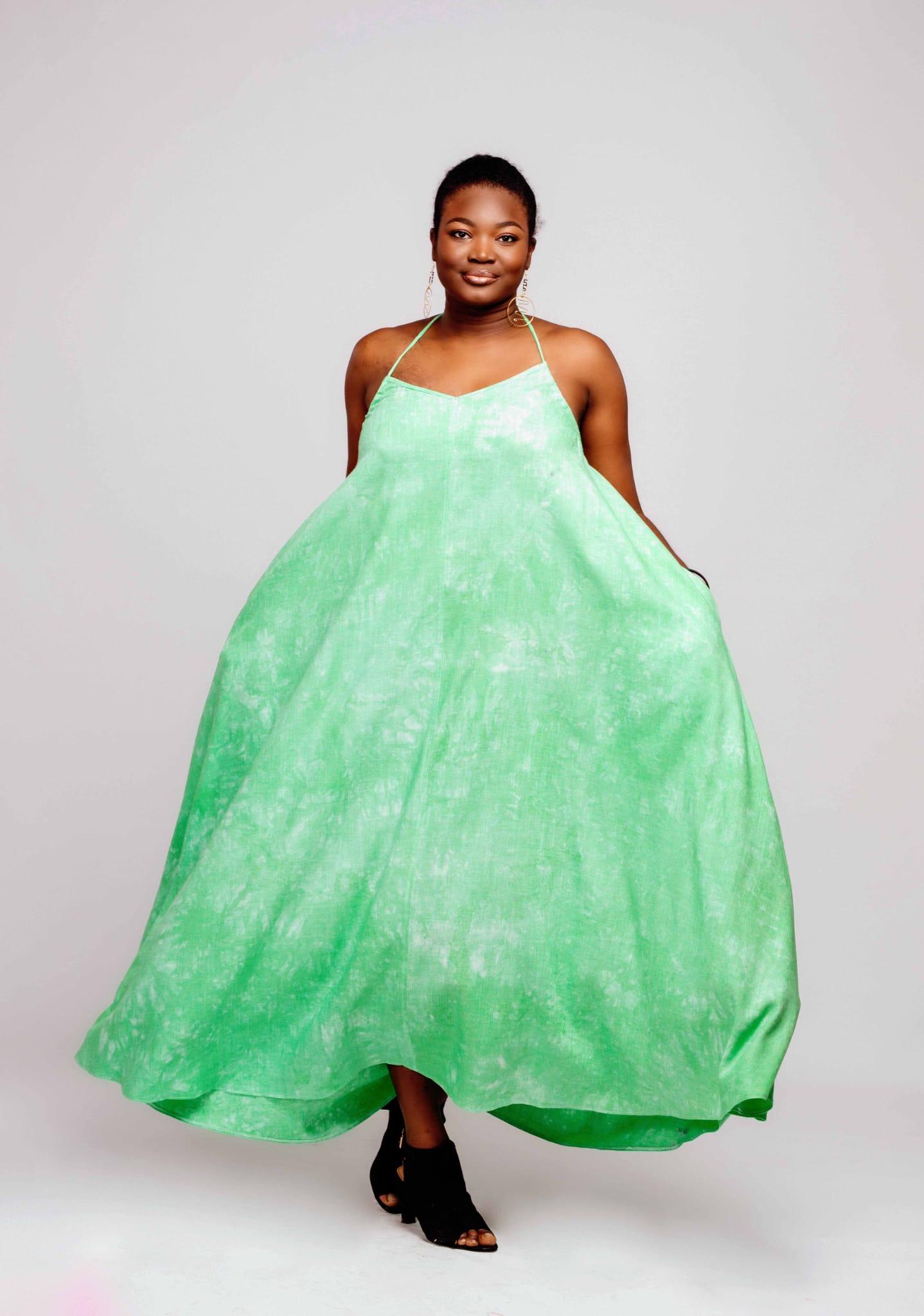 Women's Linen Flare Dress - Breathable, Elegant, and Versatile Large / Green / Linen Women's Linen Flare Dress - Breathable, Elegant, and Versatile Large / Green / Linen