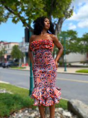 Ankara Elastic Bodycon Dress