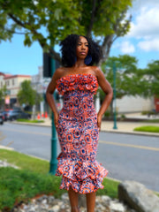 Ankara Elastic Bodycon Dress