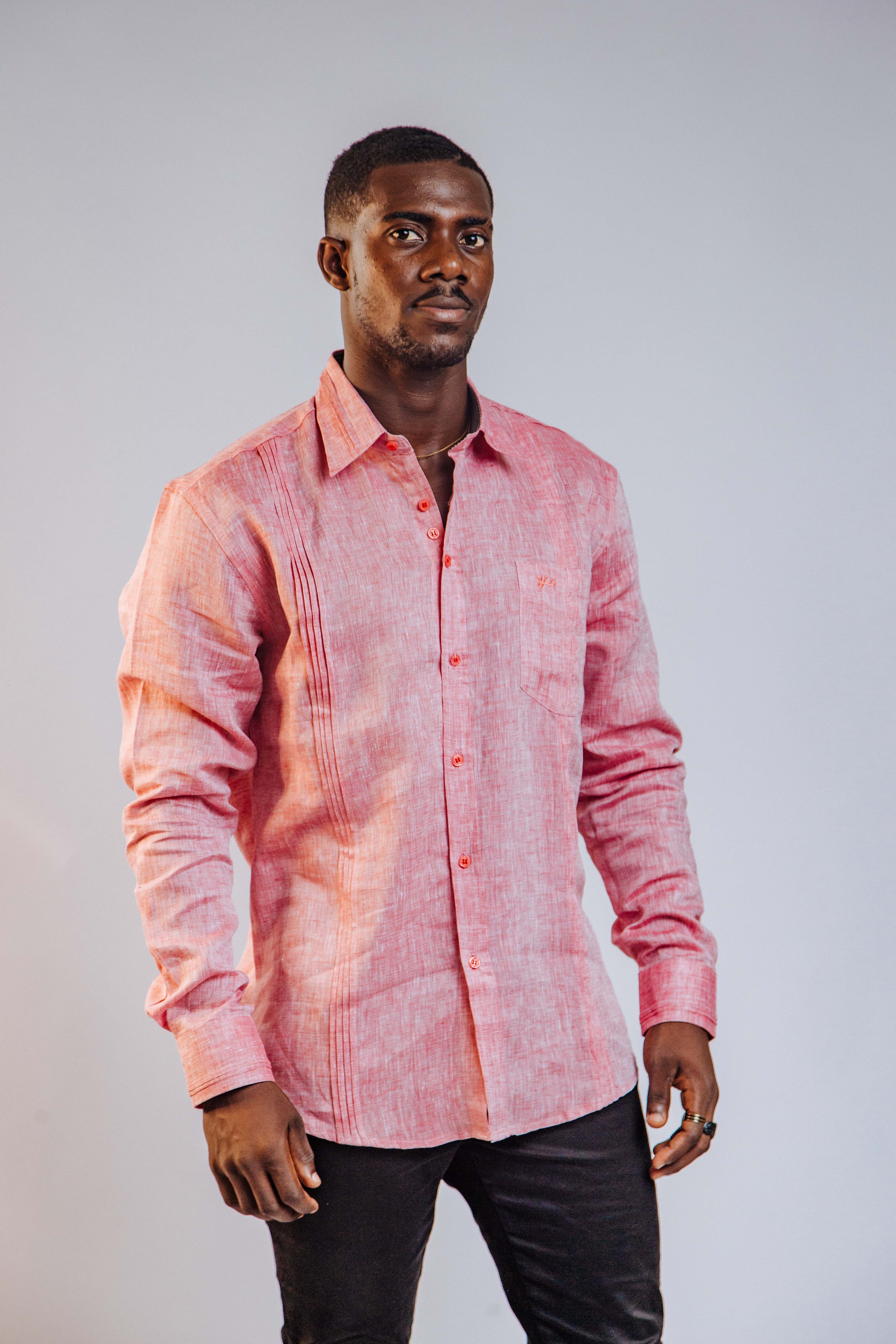 Linen Men's Long Sleeve Shirt