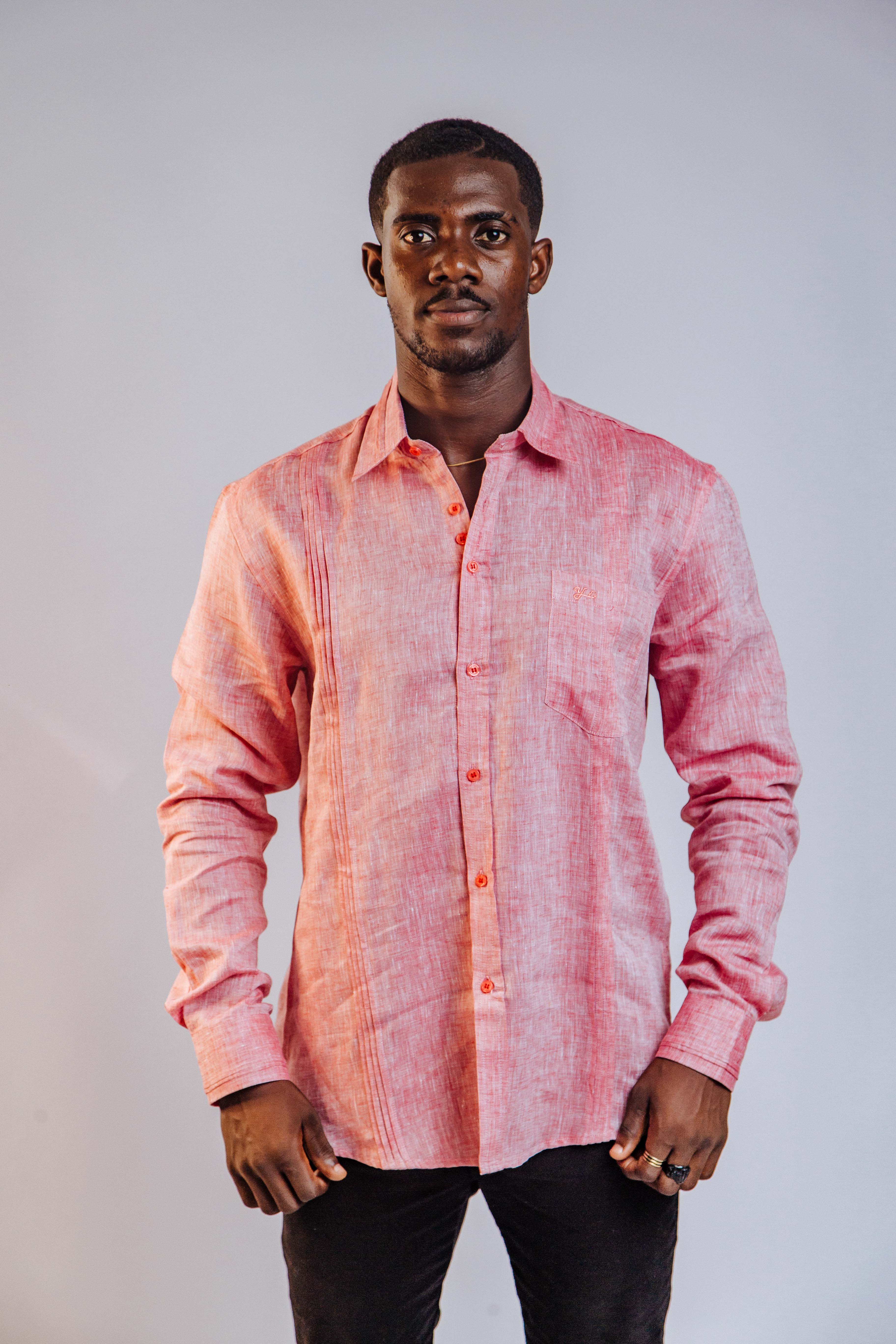 Linen Men's Long Sleeve Shirt