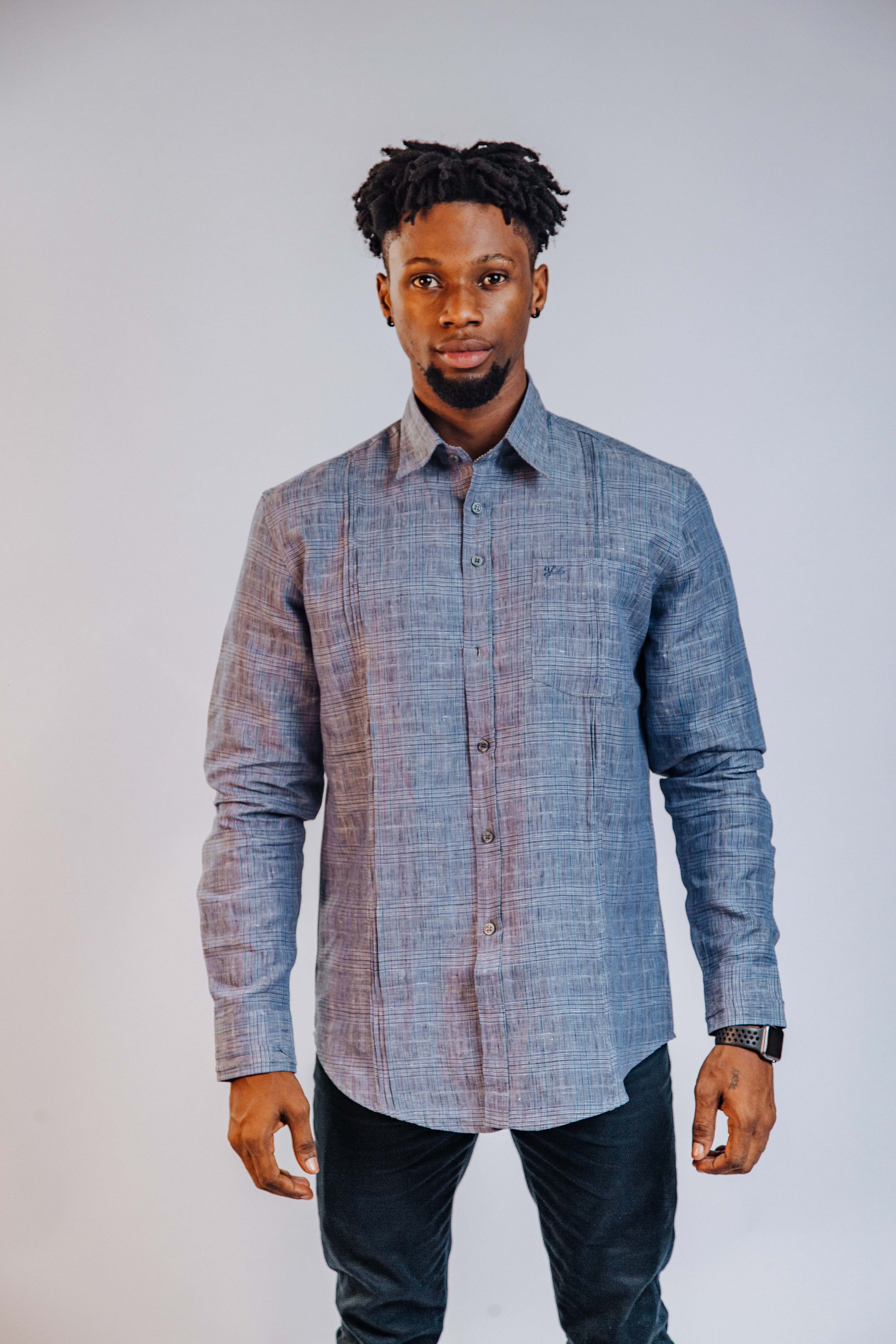 Linen Men's Long Sleeve Shirt