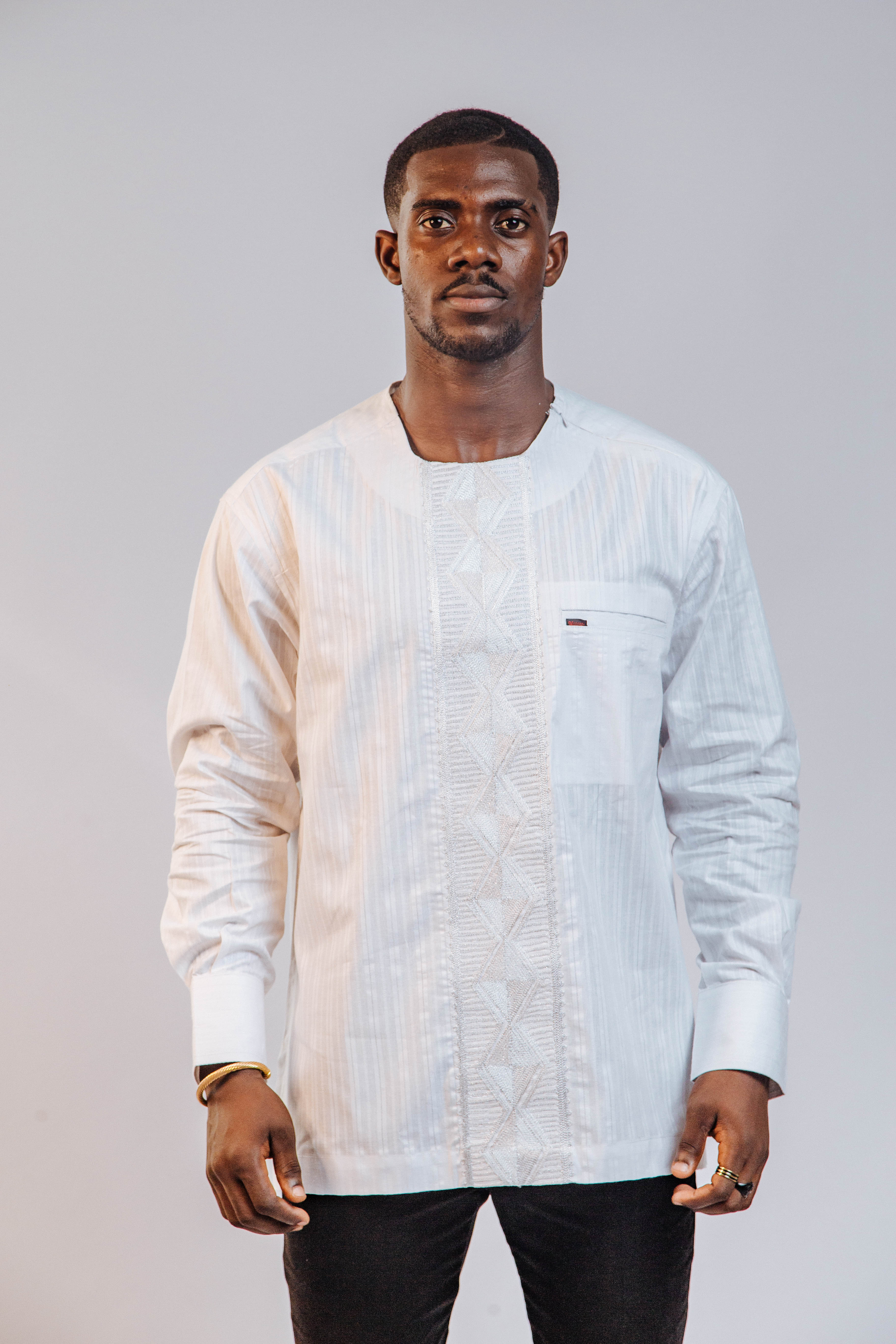 Voile Cotton Man's Long Sleeve Shirt