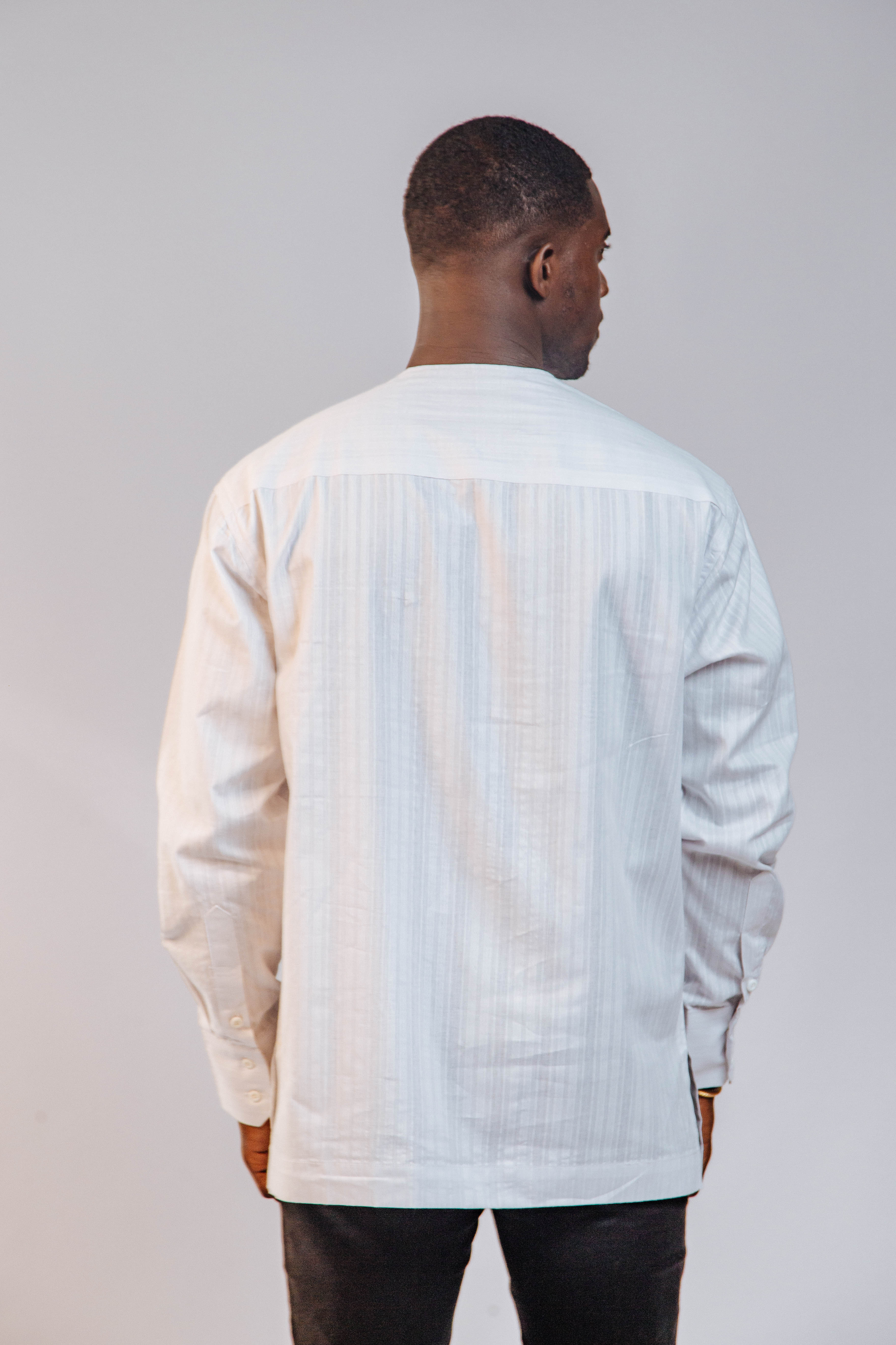 Voile Cotton Man's Long Sleeve Shirt