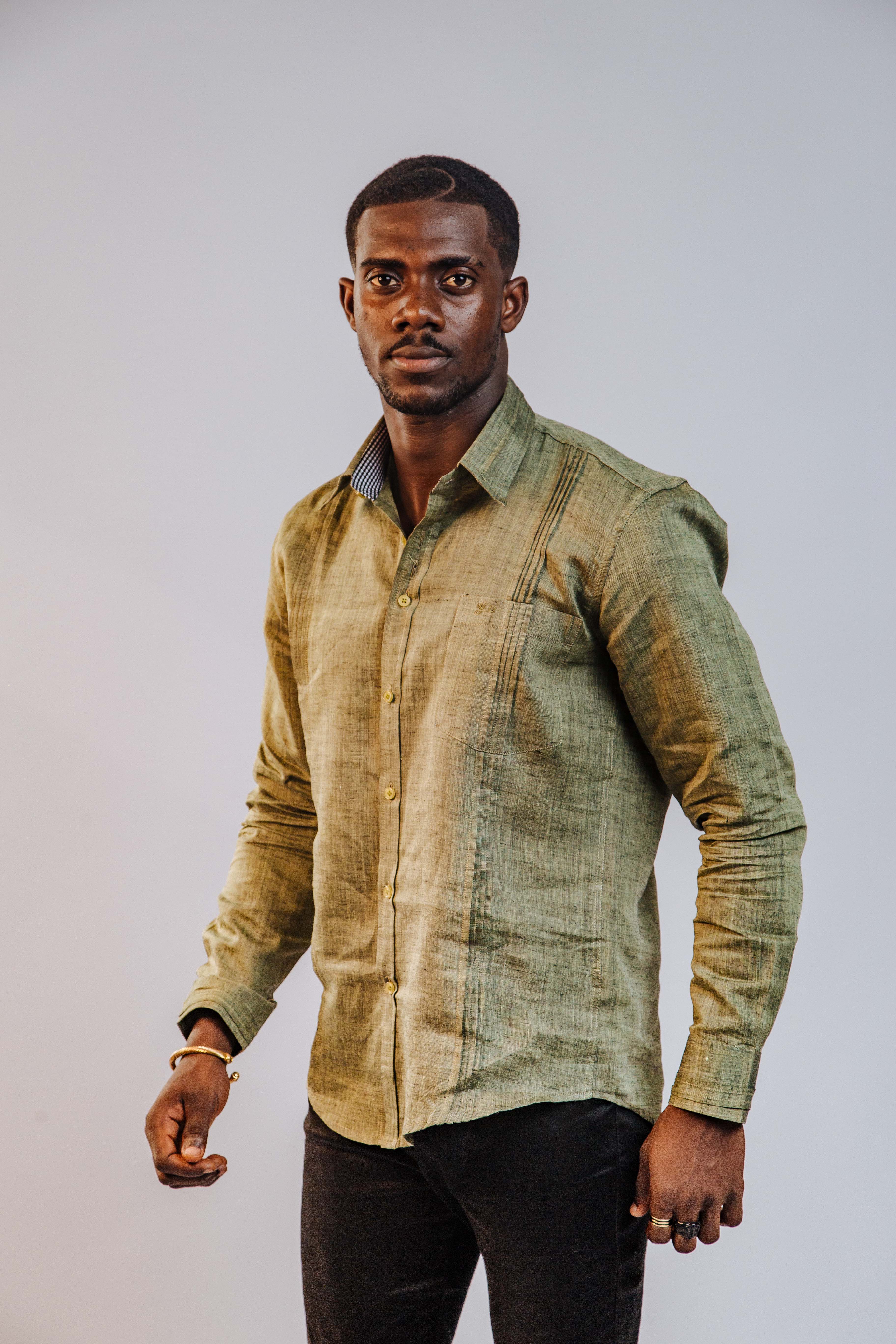 Linen Men's Long Sleeve Shirt