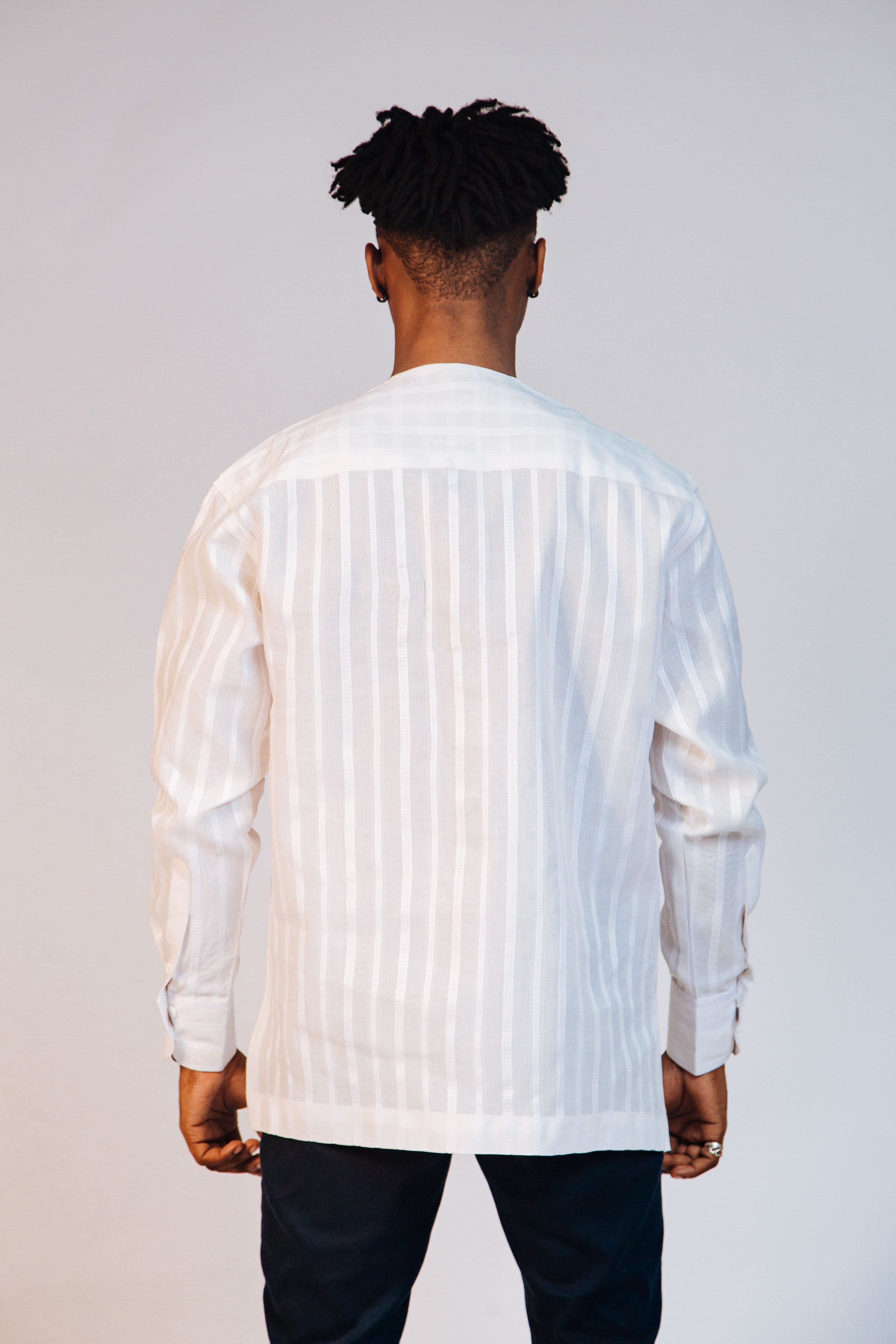 Voile Cotton Man's Long Sleeve Shirt