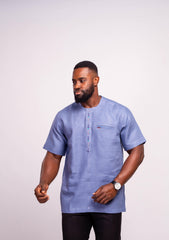 Linen Men's Shirt (Short Sleeves) - YvonneEx