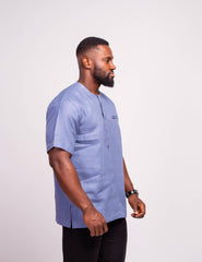 Linen Men's Shirt (Short Sleeves) - YvonneEx