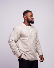 Linen Men's Shirt (Long Sleeves) - YvonneEx