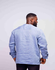 Linen Men's Shirt (Long Sleeves) - YvonneEx