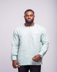 Linen Men's Shirt (Long Sleeves) - YvonneEx