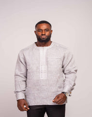 Linen Men's Shirt (Long Sleeves) - YvonneEx