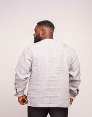 Linen Men's Shirt (Long Sleeves) - YvonneEx