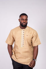 Linen Men's Shirt (Short Sleeves) - YvonneEx