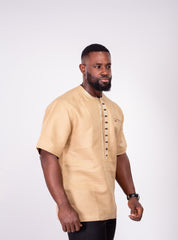 Linen Men's Shirt (Short Sleeves) - YvonneEx