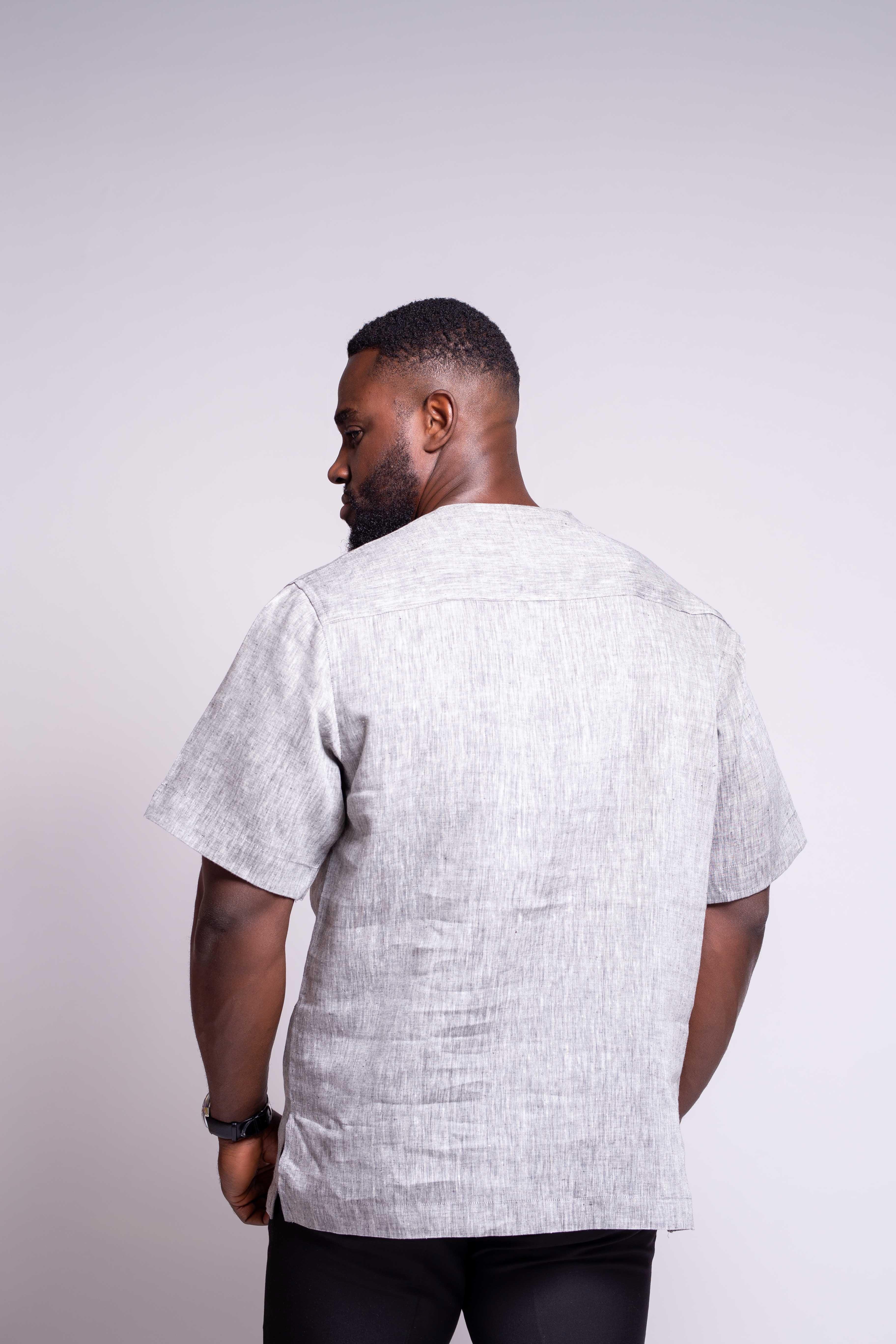 Linen Men's Shirt (Short Sleeves) - YvonneEx